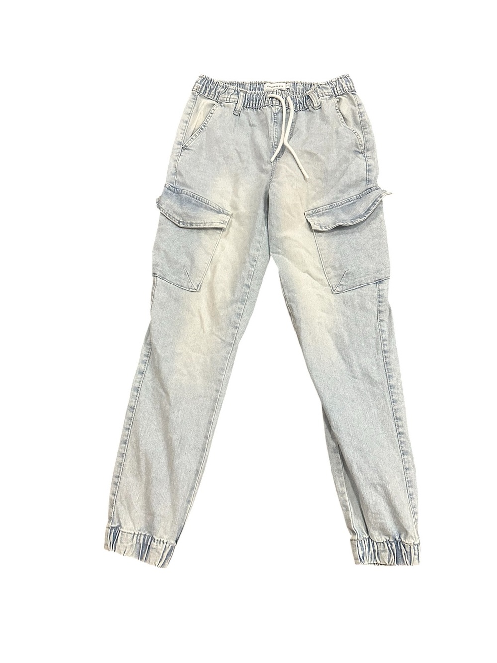 Refuge Denim Light Wash Cinched Pants Small